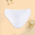 thumbnail image 2 of Gibobby Calzones para mujer sexy Ropa interior sexy de cintura para mujer, bragas de color sólido, ropa interior de encaje, bragas para mujer(Blanco,CH), 2 of 5