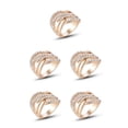thumbnail image 3 of Jumpingount Anillo de cristal de aleación para mujer, joyería artística para nudillos de boda, esposa, cumpleaños, oficina, dama, regalo personalizado, Tamaño 8 5piezas Jumpingount CBP224964, 3 of 5
