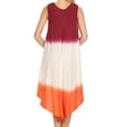 thumbnail image 2 of Sakkas Mia Butterfly Color Block Caftan Dress - Cabernet - One Size, 2 of 4