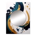 thumbnail image 2 of Designart "Abstract Fusion in Blue and Gold VII" Abstract Mirror Wall Decor - Modern Blue Abstract Large Mirror For Wall Art Decor - 32" x 24" Inch, 2 of 5