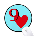 thumbnail image 1 of Love Heart 9 Poker Mouse Pad Desktop Office Round Mat for Computer, 1 of 2