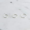 thumbnail image 5 of Set of 3 Mismatched Small Huggie Hoop Earrings 22 GA Mini Hoops For Cartilage Helix Tragus Nose Ring Hoop (7mm 8mm 9mm | 22 GA, Sterling Silver 925), 5 of 9