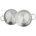 thumbnail image 2 of Korkmaz Perla 3 Piece 3.5 Liter Stainless Steel Casserole Steamer with Lid in Silver, 2 of 6
