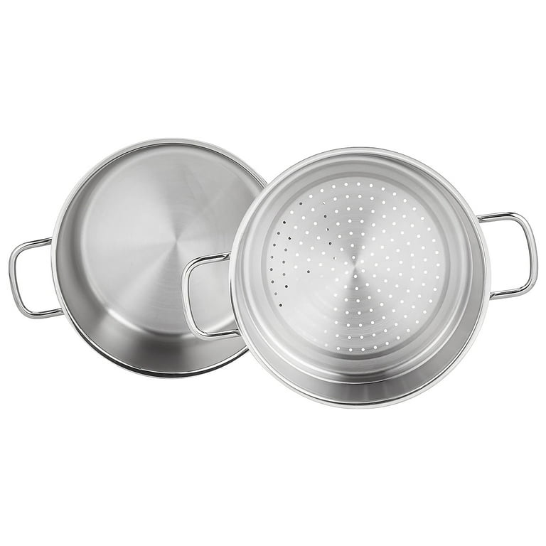 Korkmaz Perla 9 Piece Stainless Steel Cookware Set in Silver 
