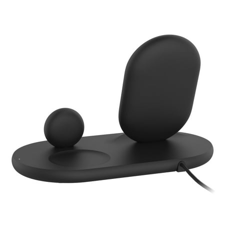 Belkin - 3-in-1 Wireless Charger - Fast Charging Stand for iPhone, Watch & AirPods - Qi-Certified Charger - Case Compatible - Black