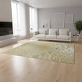 thumbnail image 2 of HomeRoots 677161 5 x 8 ft. Gold & Beige Abstract Transitional Washable Machine Made Rectangle Area Rug with UV Protection, 2 of 9