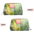 thumbnail image 2 of Saiise Pikmin Print Makeup Bag PU Leather Travel Makeup Bag Organizer Makeup Pouch, Portable Cosmetic Bags for Women,Cute Make Up Bag for Travel Size Toiletries Accessories Brushes, 2 of 7