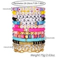 thumbnail image 4 of Juego de 14 pulseras de arcilla polimérica suave con diseño de rebanadas de colores variados de Taylor Swift, pulsera con diseño de abanico de Taylor Swift, joyería de cerámica suave para regalo, 4 of 5