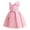 Pink, variant on WOLLED Girls Dress for with Bow Design Dresses Kids Summer Sundress Teen One Shoulder Party Gown Dresses for 2-10Y