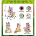 thumbnail image 3 of DolliBu Rainbow Unicorn Stuffed Animal with Baseball Plush - Soft Huggable Unicorn, Playtime Plush Toy, Cute Fantasy Gift, Super Soft Plush Doll Animal Toy for Kids and Adults - 9 Inches, 3 of 6
