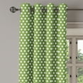 thumbnail image 2 of Ambesonne Green Grommet Curtain, White Simple Polka Dots, 50" x 108", Olive Green and White, 2 of 6