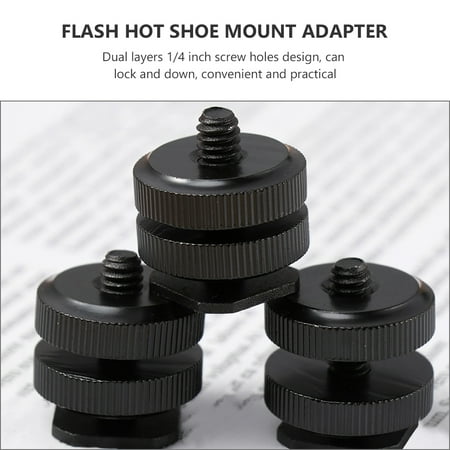 Image of hot shoe mount 4pcs Aluminum Alloy Hot Shoe Mount Camera Cold Shoe Mount Camera Accessory