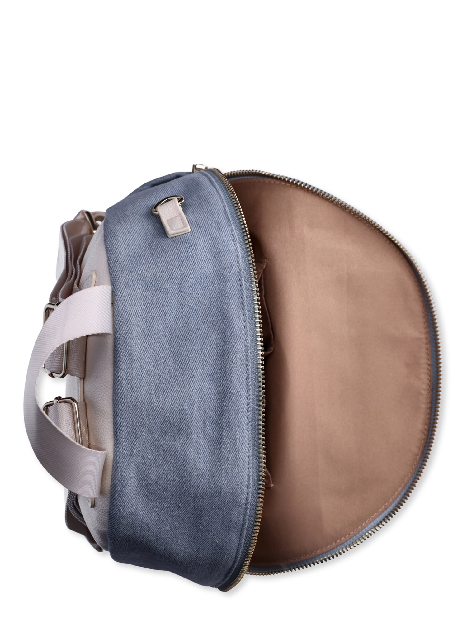 Madden NYC Women's Mini Backpack with Embellished Pouch, Denim