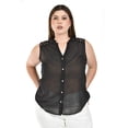 thumbnail image 1 of Blusa con detalle tipo cut out Roman Fashion /Tallas Extras, 205 (Negro) negro 42, 1 of 5