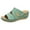 Green, variant on Women's Medical Sandals Wide Width Orthopedic Arch Support Wedge Summer Leather