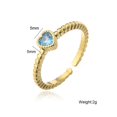 thumbnail image 3 of Open Ring Heart Rhinestone: Stackable Adjustable Midi Ring Jewelry, 3 of 4