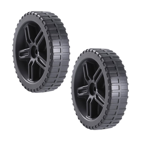 Colaxi 1 Pair Grill Wheels Lightweight Hole Shaft 1cm Easy Install Parts 175×45mm Tool Dustproof Hand Truck Tires Replacement 7 inch