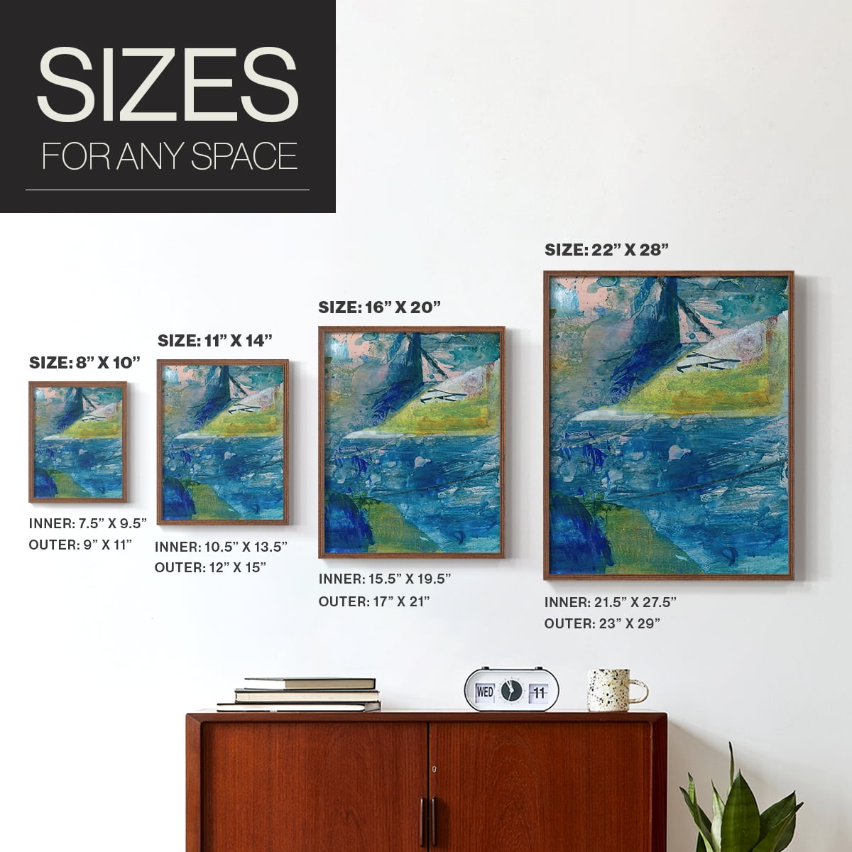 Spring Winds VI in Brown Solid Wood 11 x 14 Framed Print