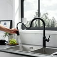 thumbnail image 4 of Oribe Single-Handle Kitchen Faucet with Pull Down Sprayer in Matte Black, 4 of 16