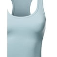 thumbnail image 4 of A2Y Women's Basic Cotton Casual Scoop Neck Cropped Racerback Tank Tops Ash Blue XL, 4 of 5