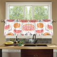 thumbnail image 4 of Yayeee Kitchen Curtains Tier Set of 2 Light Filtering 57"x36" Over Sink Window Panels, Citrus Slice, 4 of 7