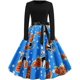 thumbnail image 1 of type4Vestido largo largo de otoño con estampado floral para mujer esquí esquí Gafas de esquí, 1 of 4