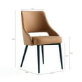 thumbnail image 3 of 6-Piece Tremont Saddle Leatherette Dining Chair with Metal Legs, 3 of 18