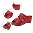 thumbnail image 4 of Womens Open Toe Wedge Shoes Casual Slip On Platform Shoes Comfortable Summer Beach Sandals for Women, 4 of 6