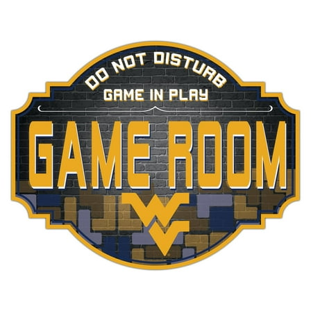 West Virginia Mountaineers 12'' Game Room Tavern Sign