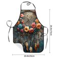 thumbnail image 2 of Yiaed Floral Dreamcatcher Elegance Print Kitchen Apron with Hand Wipe Pockets,Big Pocket,Aprons for Women with Pockets, Waterproof for Cooking Baking, 2 of 7