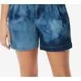 thumbnail image 3 of GLORIA VANDERBILT Womens Navy Stretch Pocketed Zippered Pleated High Waist Shorts 12, 3 of 3