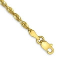 thumbnail image 4 of 10K Yellow Gold 2.55mm Diamond Cut Extra-Lite Rope Chain, 4 of 5