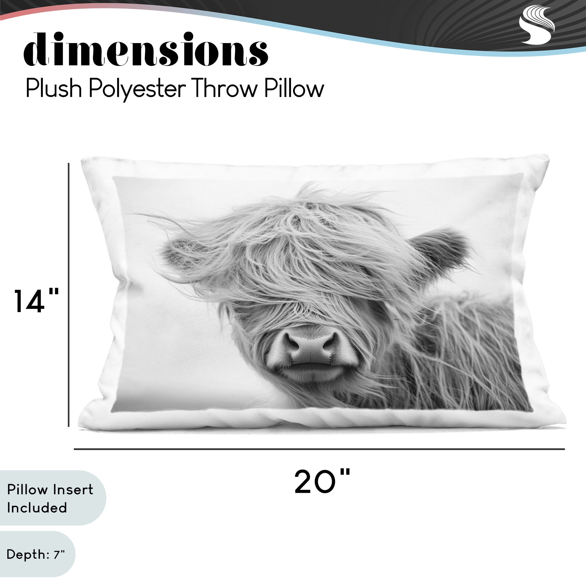Stupell Industries Easy Breezy Cattle Decorative Printed Throw Pillow, design by Tina LeCour
