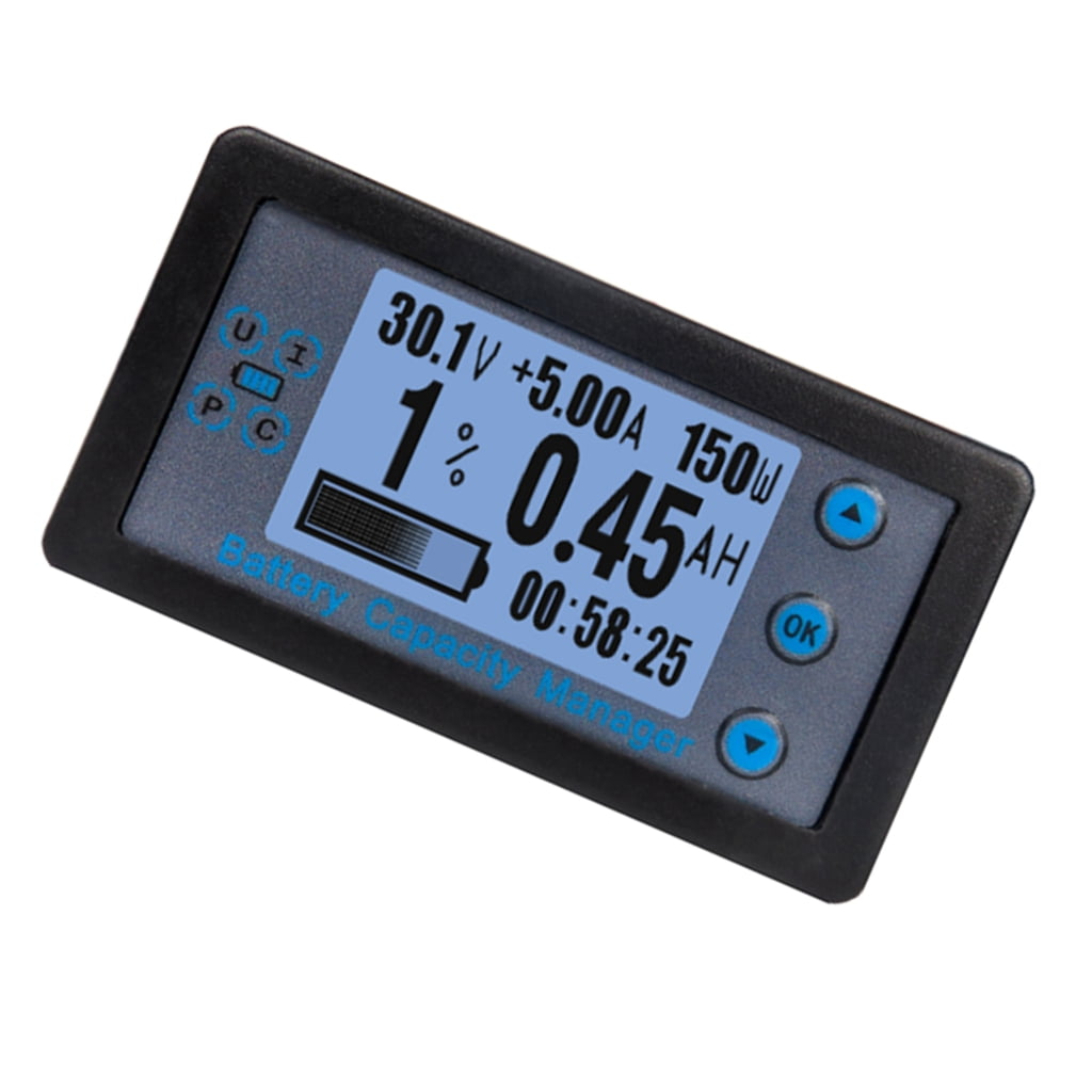 MOMOJIA Battery Tester with Shunt DC8-120V 0-500A LCD Display Voltmeter Multimeter Car Battery Coulometer Capacity Power Tester