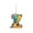 Z, variant on Christmas Hanging Ornaments, Cute Cartoon Dinosaur 26 Alphabet Letters Christmas Tree Ornaments, 2D Acrylic DIY Monogram Hanging Pendants, Xmas Tree Decor Holiday Gift Tag
