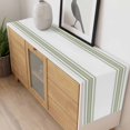 thumbnail image 6 of Sage Green Striped Table Runner Farmhouse Simple Line Vertical Stripes Tablerunners 13 x 108 Inch, Table Decorations Tabletop Scarf for Summer Gathering Holiday Farmhouse Kitchen Dining Decor, 6 of 8