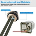thumbnail image 4 of ORUYROP 92249 RV Water Heater Element Replacement Atwood RV Water Heater Parts 91160,92097,Fit RV/Camper/Travel Trailer Water Heater Element-1400W 110V/120V Water Heater Parts-（Screw-In type, 4 of 7