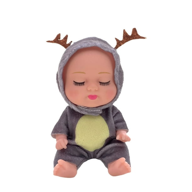 Mini muñecas de 5 pulgadas, lindas muñecas para niños, juguetes con animales, disfraces para niños de 3 años en adelante, lindos bebés, regalo de cumpleaños para niños.