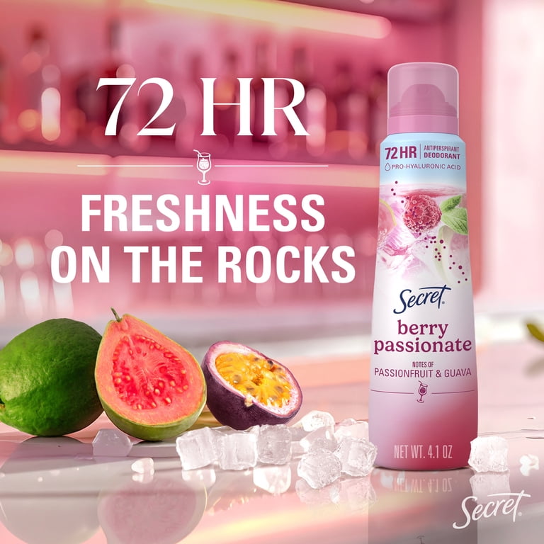 Secret Dry Spray Antiperspirant Deodorant for Women, Berry