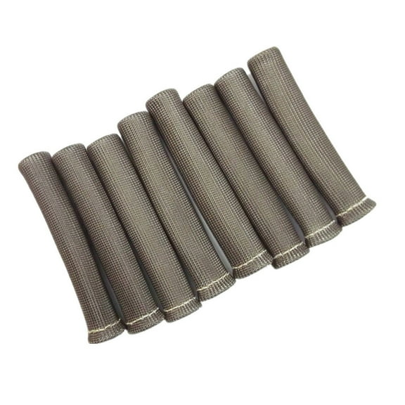 Genrics 8x GRAY 1200° SPARK PLUG WIRE BOOTS HEAT SHIELD PROTECTOR SLEEVE SBC BBC 350 454