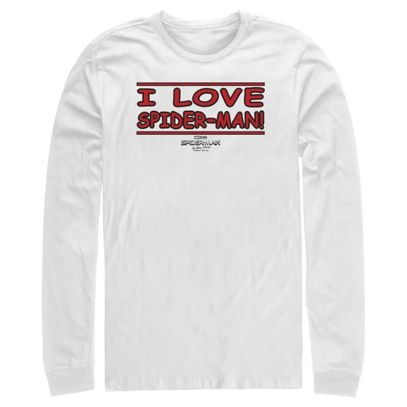 Men's Marvel Spider-Man: No Way Home Spidey Love  Long Sleeve Shirt White Large