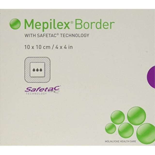 mepilex border selfadhesive foam dressings 4"x4", box of 5