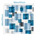 thumbnail image 6 of BSHAPPLUS® Modern Luxury Geometric Marble Shower Curtain, 72" x 72" Blue and Gold Abstract Square Shower Curtain, Waterproof Fabric with 12 Hooks, Contemporary Minimalist Bathroom Decor, 6 of 8