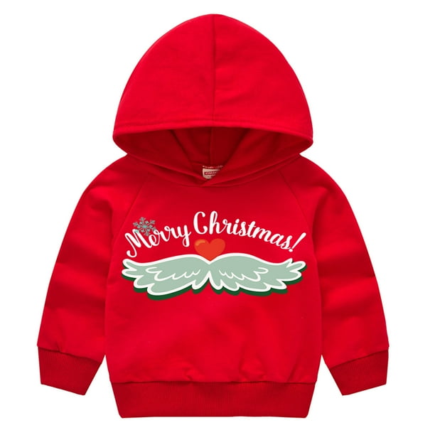 Sudadera Para Niños Pequeños Jersey Con Estampado Infantil Niños Suéter Chaqueta De Papá Noel Sudadera Navideña De Manga Larga Rojo Odeerbi LM103-1173