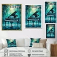 thumbnail image 4 of Designart "Surreal Sonata On The Blue Piano IV" Music Floater Framed Wall Art Living Room, 4 of 5