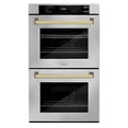 thumbnail image 2 of ZLINE 30 in. Autograph Edition Professional Convection Double Wall Oven with Air Fry and Self Clean in Stainless Steel with Polished Gold Handles (WADZ-30-G), 2 of 2