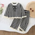 thumbnail image 2 of TOWED22 Infant Toddler Girl Fall Winter Clothing Set 2 Piece Long Sleeve Cute Graphic T Shirt and Pants Soft Outfits Clothes(Black,2-3 Y), 2 of 6