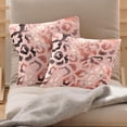 thumbnail image 2 of 2 Pack Throw Pillow Covers Rose Gold Leopard Pattern Decorative Pillow Cases Home Decor Square 18x18 Inches Pillowcases, 2 of 7