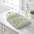 thumbnail image 5 of Unique Bargains Fluffy Chenille Hanging Hand Towel Absorbent Towel Green 10" x 4", 5 of 7