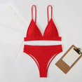 thumbnail image 3 of Aayomet Thong Bikini Swimsuit For Women Set Women Beachwear Swimwear Bikini Push-Up Bandage Brazilian Bandeau Swimsuit Swimwears,Red M, 3 of 4